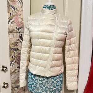 Uniqlo Ultra Light Down Asymmetrical Moto Style Jacket